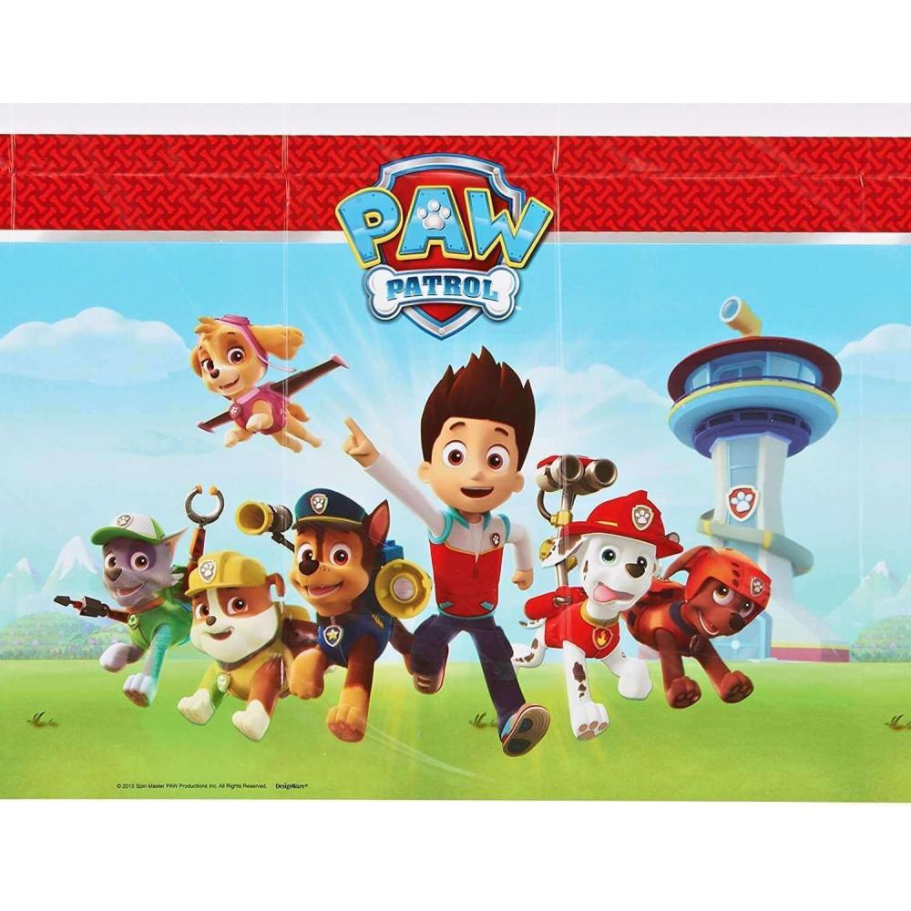 imagePaw Patrol Adventures Disposable Plastic Table Cover  54quot x 96quot 1 Piece  Perfect for Birthday Parties and Themed EventsTable Cover