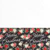 American Greetings 50-Count 6.5 in. x 6.5 in. Paper Napkins, Winter Floral Christmas Party Supplies(Black  White  Red  Gold)