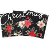 American Greetings 50-Count 6.5 in. x 6.5 in. Paper Napkins, Winter Floral Christmas Party Supplies(Black  White  Red  Gold)