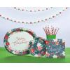 American Greetings 50-Count 6.5 in. x 6.5 in. Paper Napkins, Winter Floral Christmas Party Supplies(Dessert Plates)