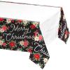 American Greetings 50-Count 6.5 in. x 6.5 in. Paper Napkins, Winter Floral Christmas Party Supplies(Black  White  Red  Gold)