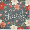 American Greetings 50-Count 6.5 in. x 6.5 in. Paper Napkins, Winter Floral Christmas Party Supplies(Paper Napkins)