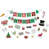American Greetings 50-Count 6.5 in. x 6.5 in. Paper Napkins, Winter Floral Christmas Party Supplies(Photo Booth Props With Banners)