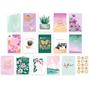 American Greetings 15-Count Thinking of You Card Assortment with Envelopes and Seals (Happy Thoughts)(TOY 15 CARD BUNDLE)
