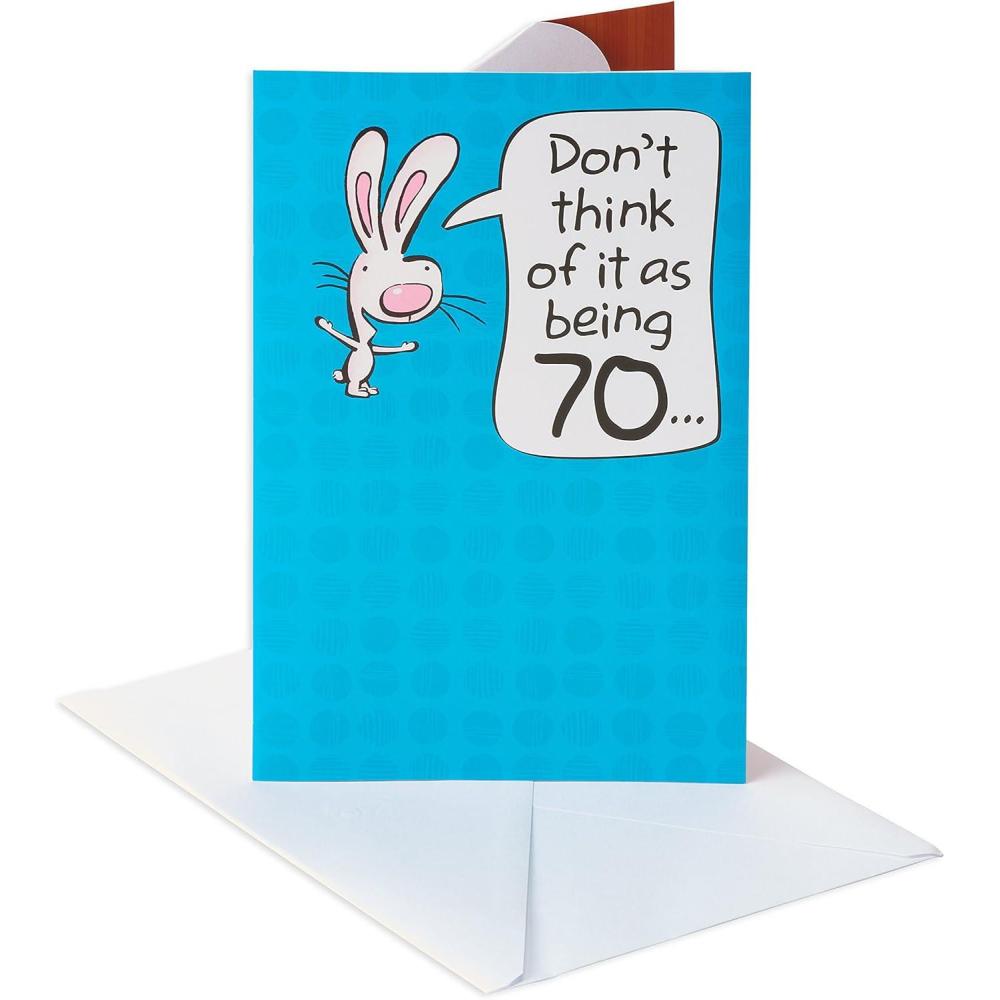 imageAmerican Greetings 70th Birthday Card Be CelebratedPop Up Cartoon Bunny