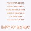 American Greetings 70th Birthday Card (Be Celebrated)(Now You’re Seventy!)