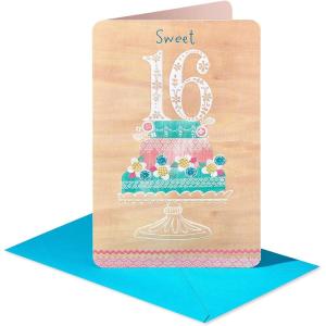 American Greetings 16th Birthday Card for Her (Sweet 16 Cake)(Sweet 16 Cake)