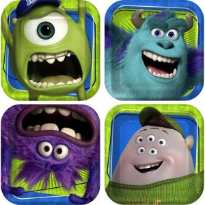 Amscan 581198 Cups | Disney© Monsters University Collection | 8 pcs | Party Accessory(Dessert Plates)