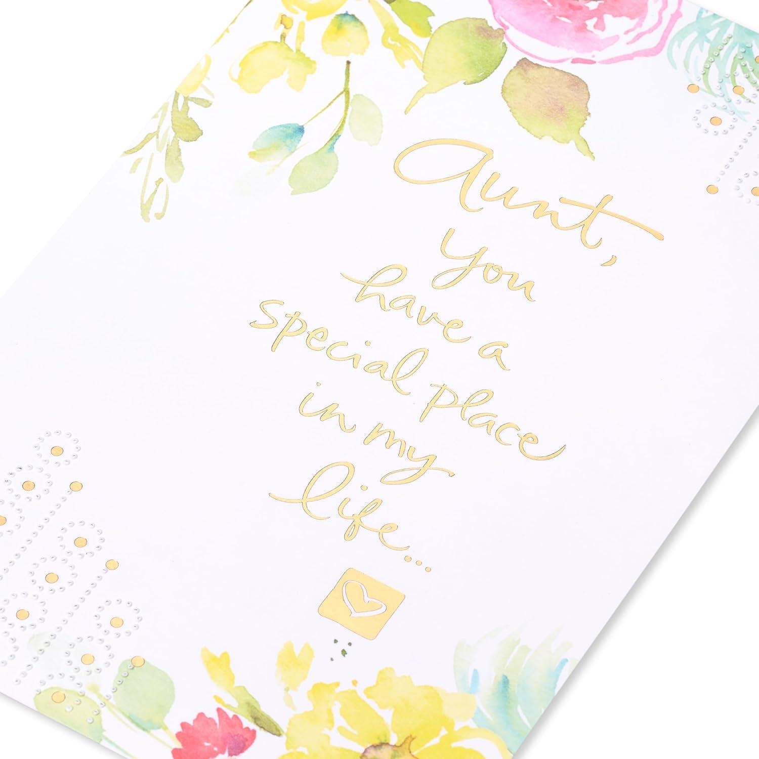 imageAmerican Greetings Mothers Day Card for Aunt Chance to Celebrate YouFloral w Pinhole Pattern