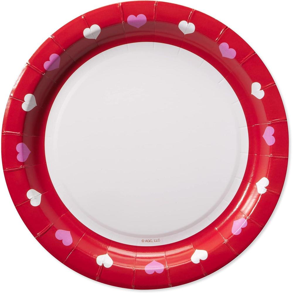 imageAmerican Greetings 36Count 7 in Valentines Day Party Supplies Dessert PlatesDinner Plates