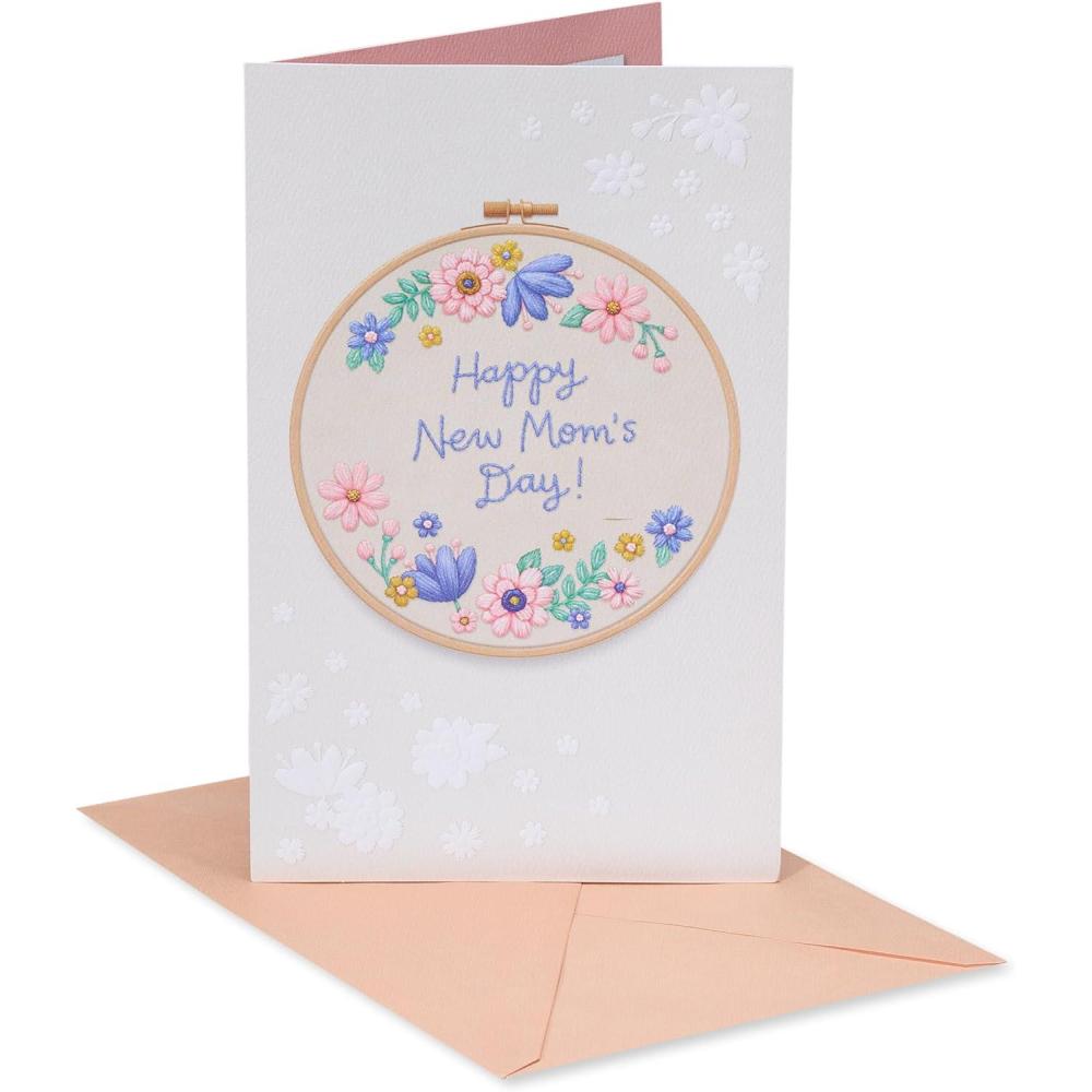 imageAmerican Greetings First Mothers Day Card for First Time Mom Already So AmazingEmbroidery Hoop w Flowers