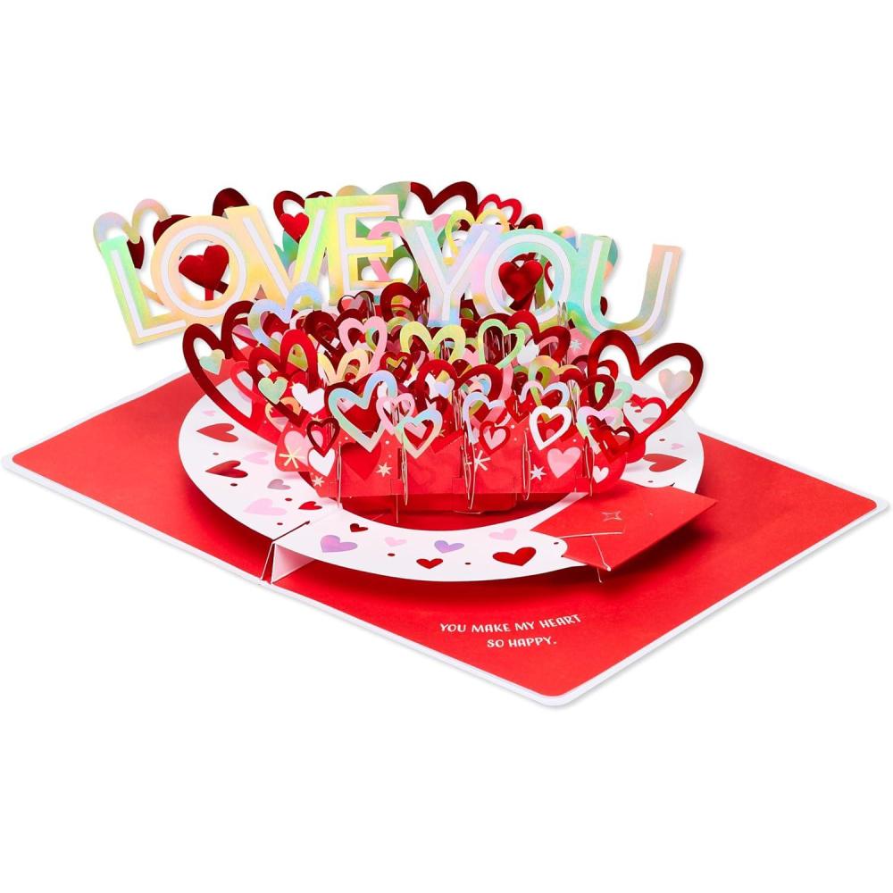 imageAmerican Greetings Magic Moments Pop Up Candy Holder Valentines Day Card So SweetMM Hearts LTG Sliceform
