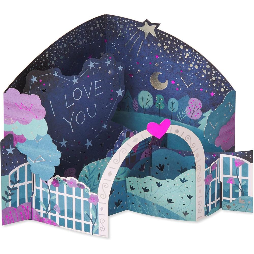 imageAmerican Greetings Magic Moments Romantic Pop Up Valentine Card Being with youLucky Stars