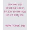 American Greetings Funny Mothers Day Card (A Hug for You)(For Just Being You)