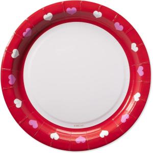 American Greetings 36-Count 7 in. Valentines Day Party Supplies, Dessert Plates(Dinner Plates)
