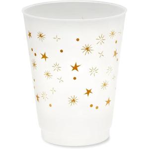 American Greetings 50-Count 5 in. x 5 in. Beverage Napkins, Kathy Davis New Years Eve Party Supplies(White  gold)