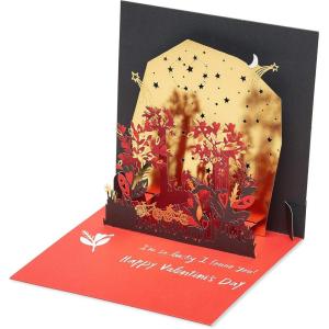 American Greetings Magic Moments Romantic Pop Up Valentine Card (Being with you)(Stars)