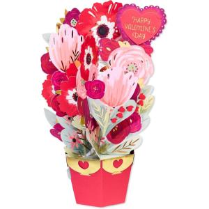 American Greetings Magic Moments Romantic Pop Up Valentine Card (Being with you)(XL Floral Bouquet)