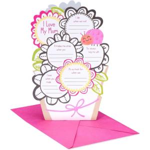 American Greetings Mothers Day Card from Kids (Makes Me Smile)(Floral Bouquet Coloring Card)