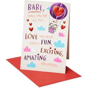 American Greetings Valentines Day Pop Up Card for Wife (Busy Pair)(Babe)