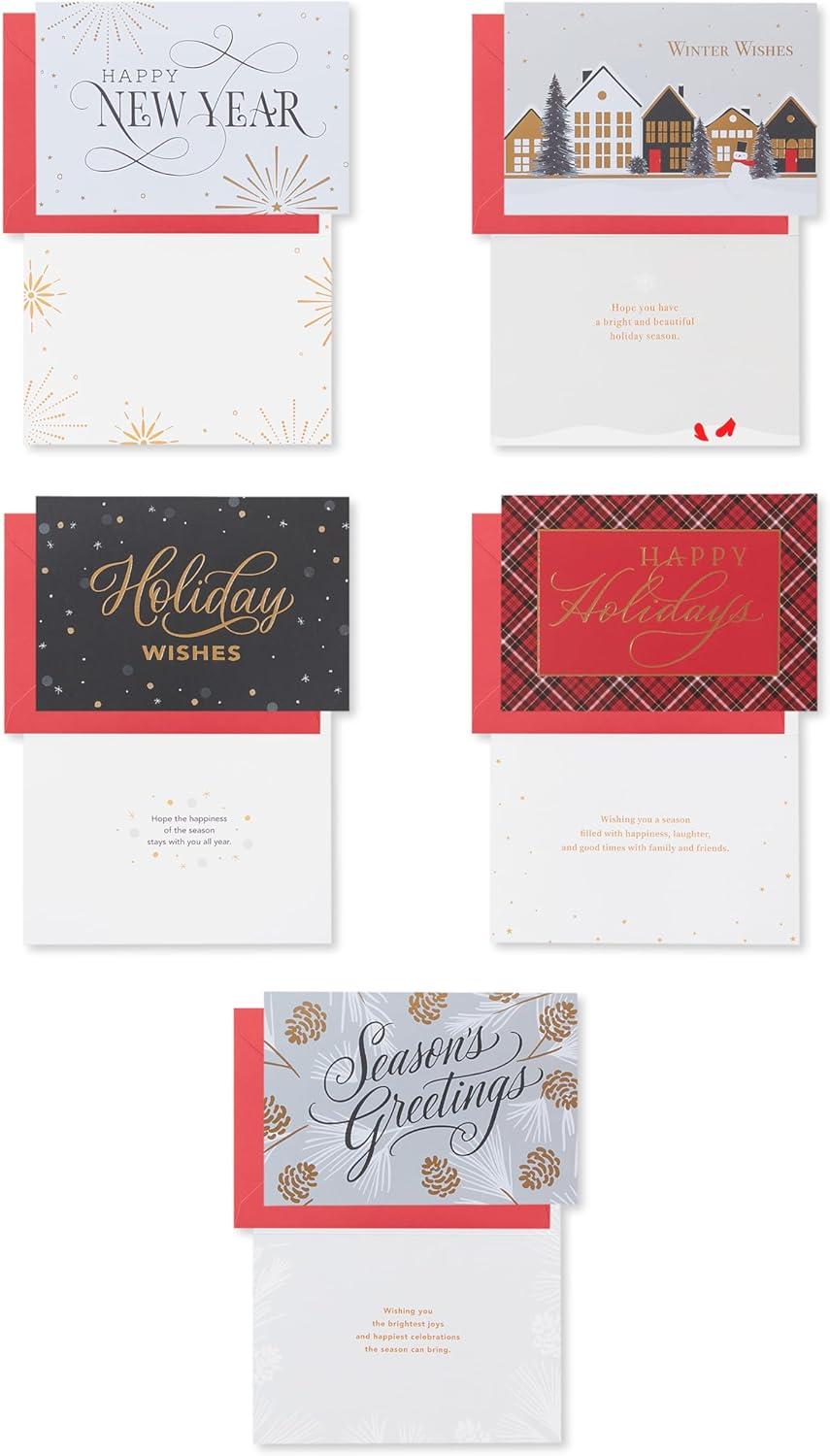 imageAmerican Greetings Christmas Cards with Envelopes Traditional Winter Designs 25CountTRAD HOLIDAY BNDL 15 CT