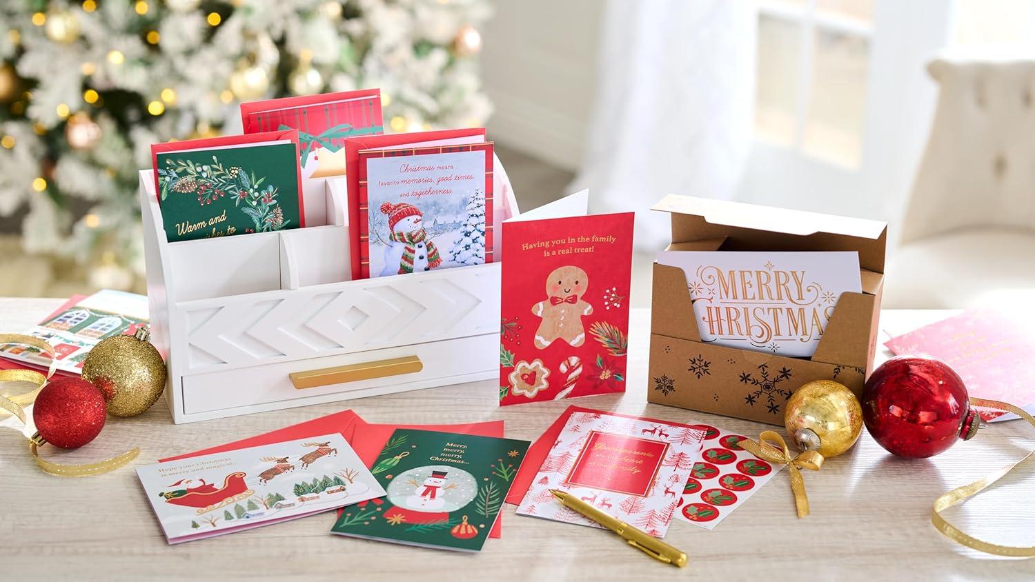 imageAmerican Greetings Christmas Cards with Envelopes Traditional Winter Designs 25CountXMAS FAMILY CB 15CT