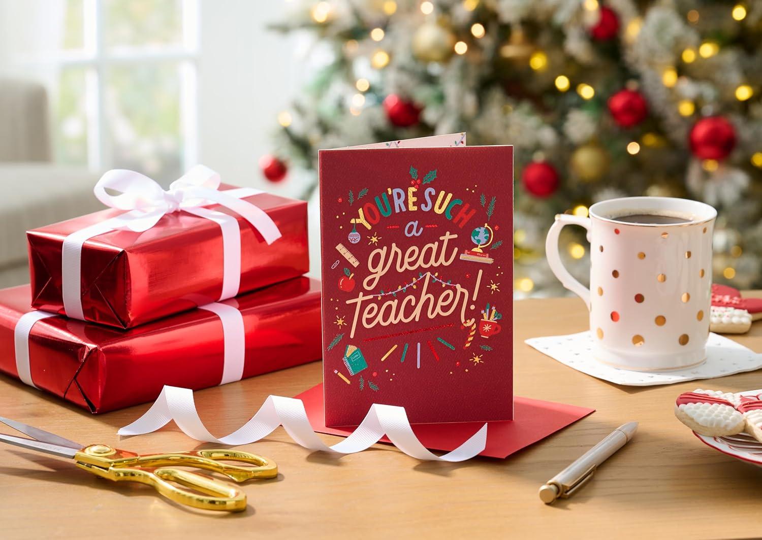 imageAmerican Greetings Christmas Thank You Cards for Teachers School is Sweeter 6CountChristmas Teacher LTG