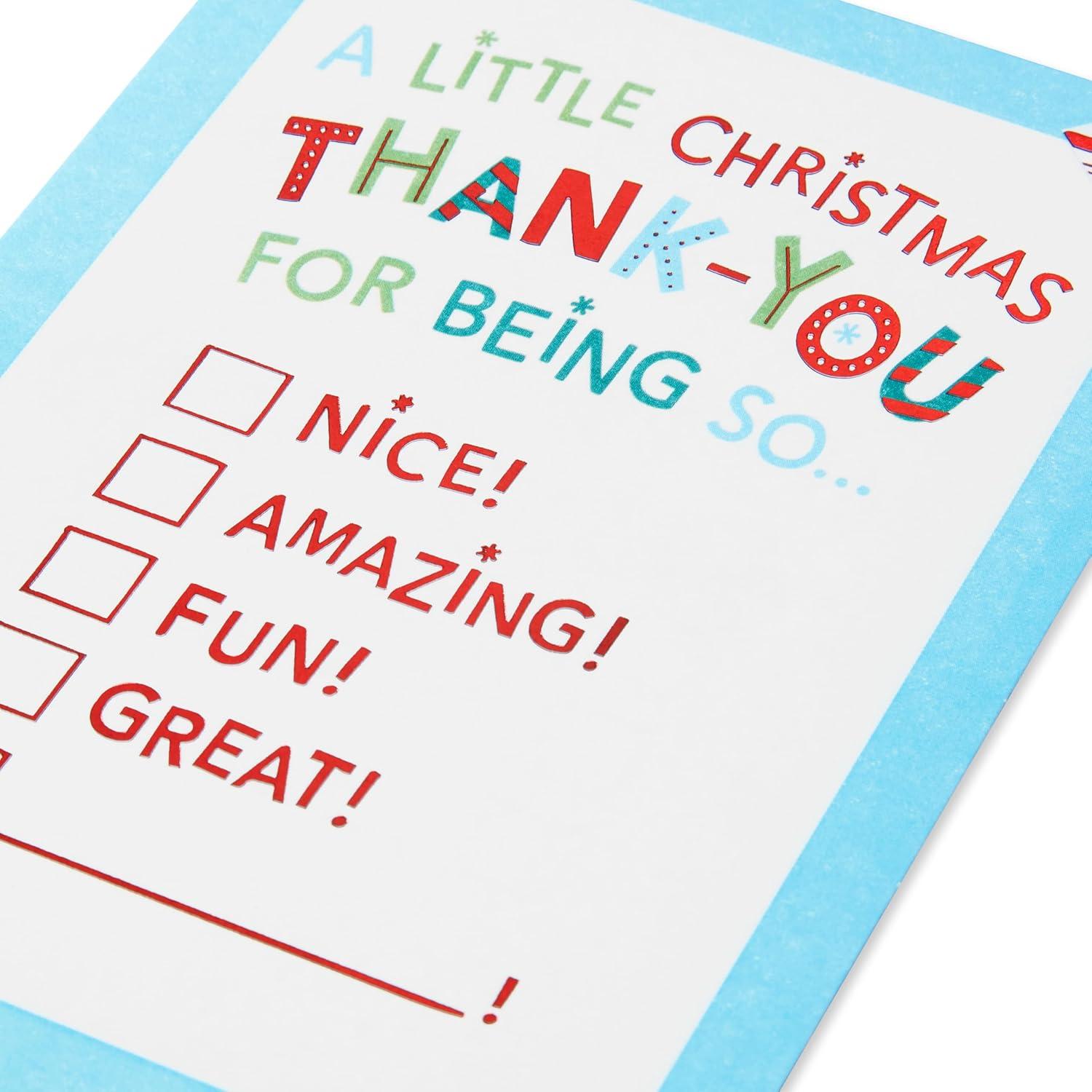 imageAmerican Greetings Christmas Thank You Cards from Kid Im So Lucky Checklist 6CountChristmas Checklist