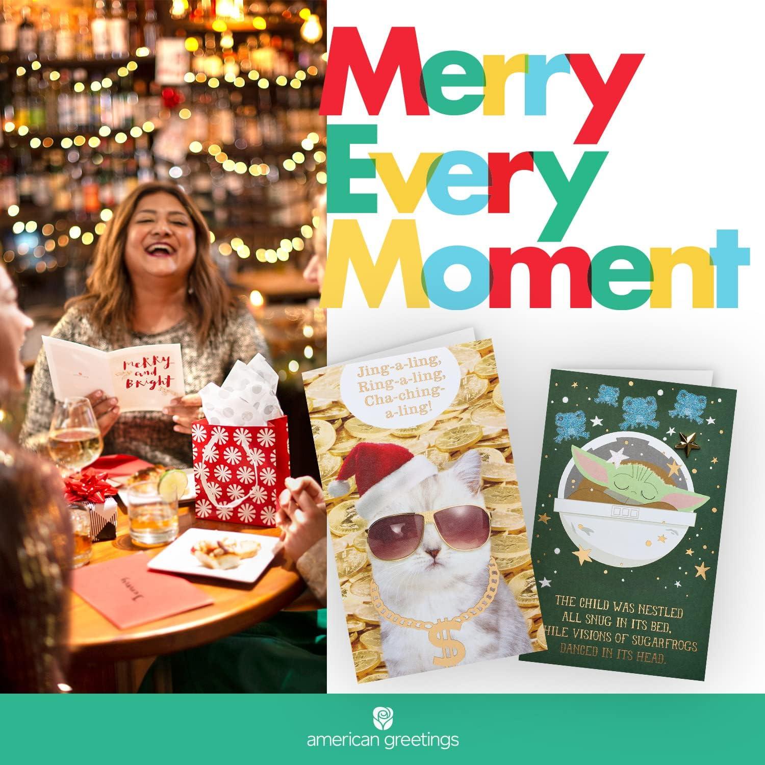 imageAmerican Greetings Christmas and Holiday Cards Boxed with Envelopes Photo Pinwheel 20CountMarshmallow Man