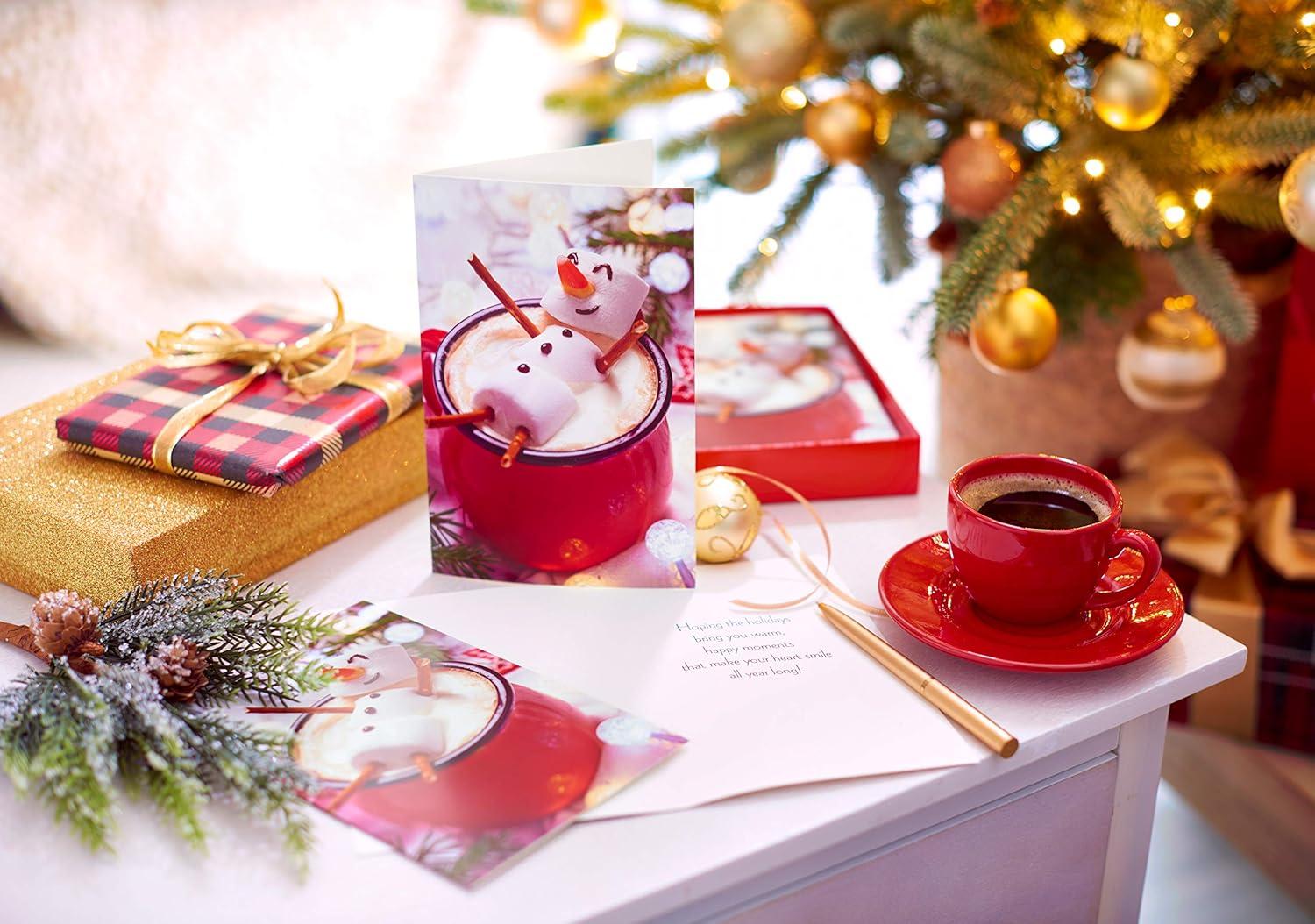 imageAmerican Greetings Christmas and Holiday Cards Boxed with Envelopes Photo Pinwheel 20CountMarshmallow Man
