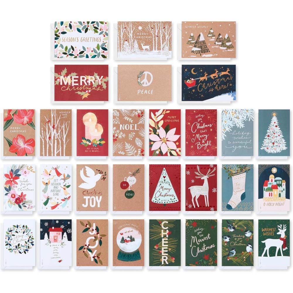 imageAmerican Greetings Christmas Cards with Envelopes Wintery Christmas Designed by Turnowsky 30CountKathy Davis XMAS 30 CT BNDL