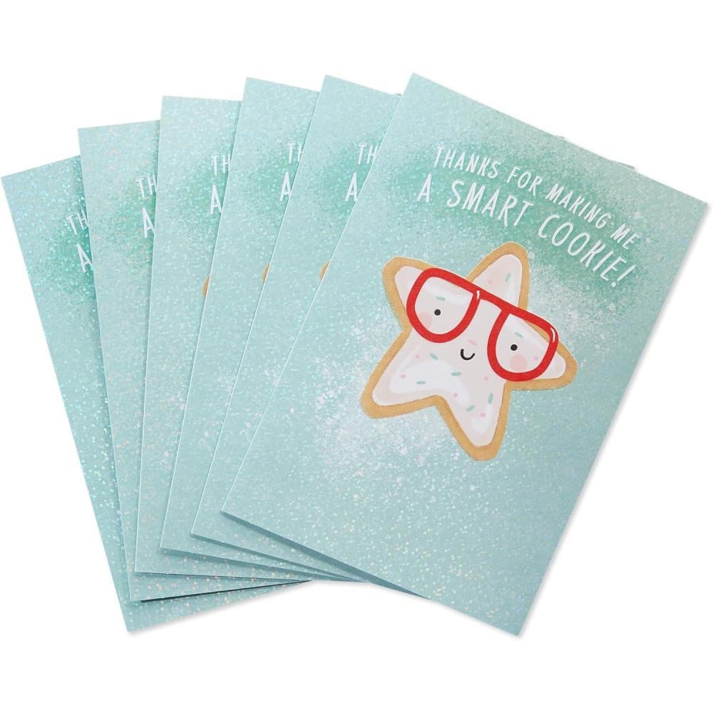 imageAmerican Greetings Christmas Thank You Cards for Teachers School is Sweeter 6CountStar Cookie