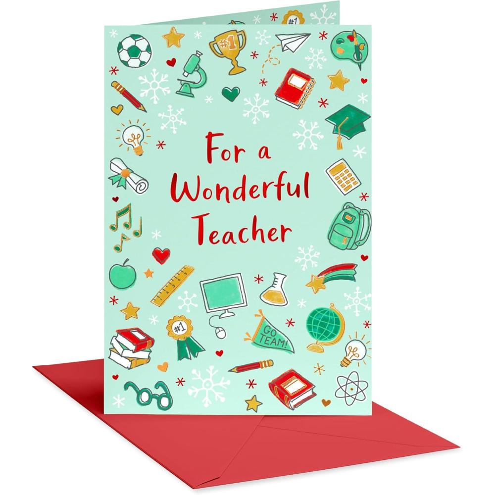 imageAmerican Greetings Christmas Thank You Cards for Teachers School is Sweeter 6CountTeacher Icons