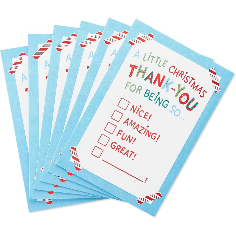 imageAmerican Greetings Christmas Thank You Cards from Kid Im So Lucky Checklist 6CountChristmas Checklist