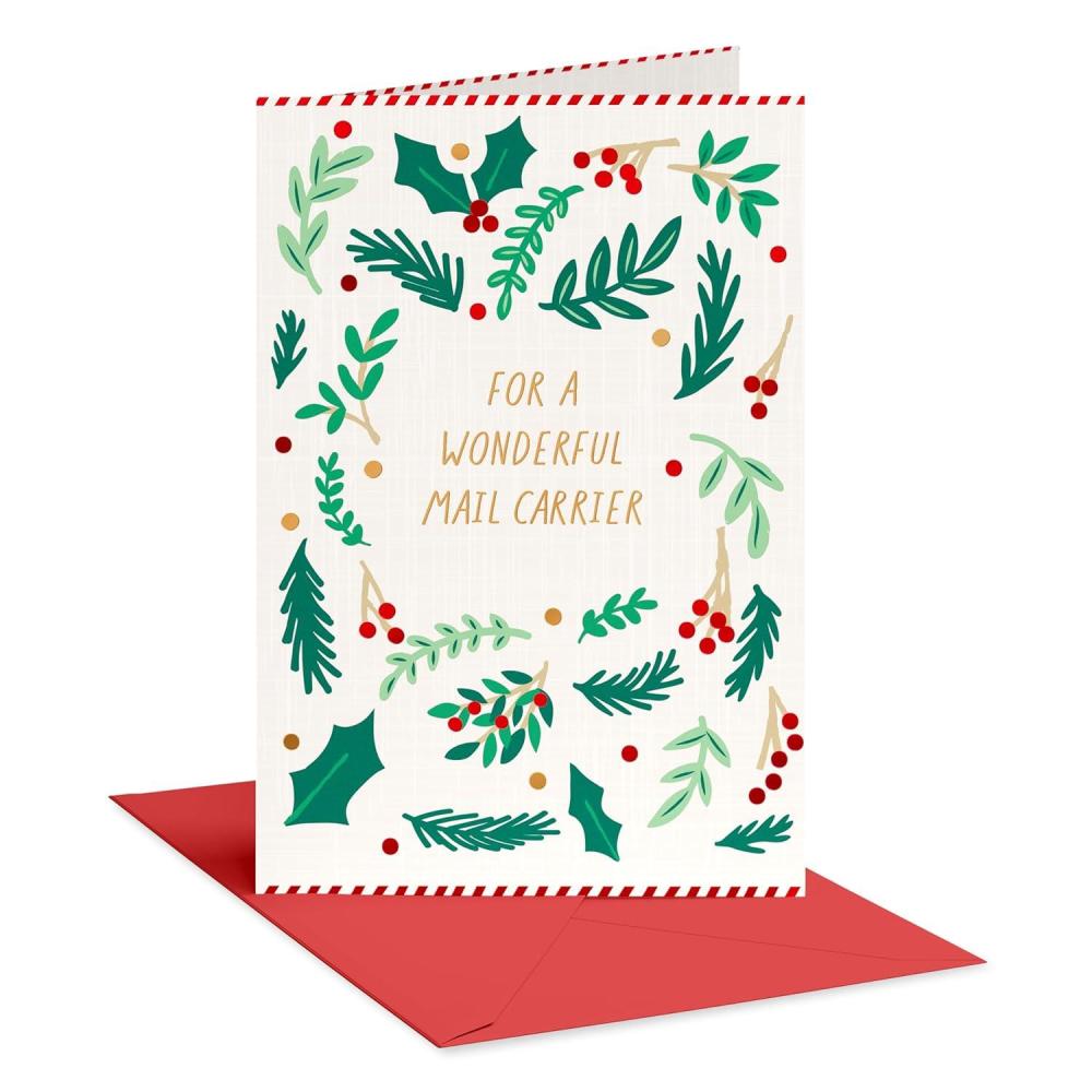 imageAmerican Greetings Holiday Thank You Card for Postal Mail Carrier or Delivery Driver Thanks For The Service