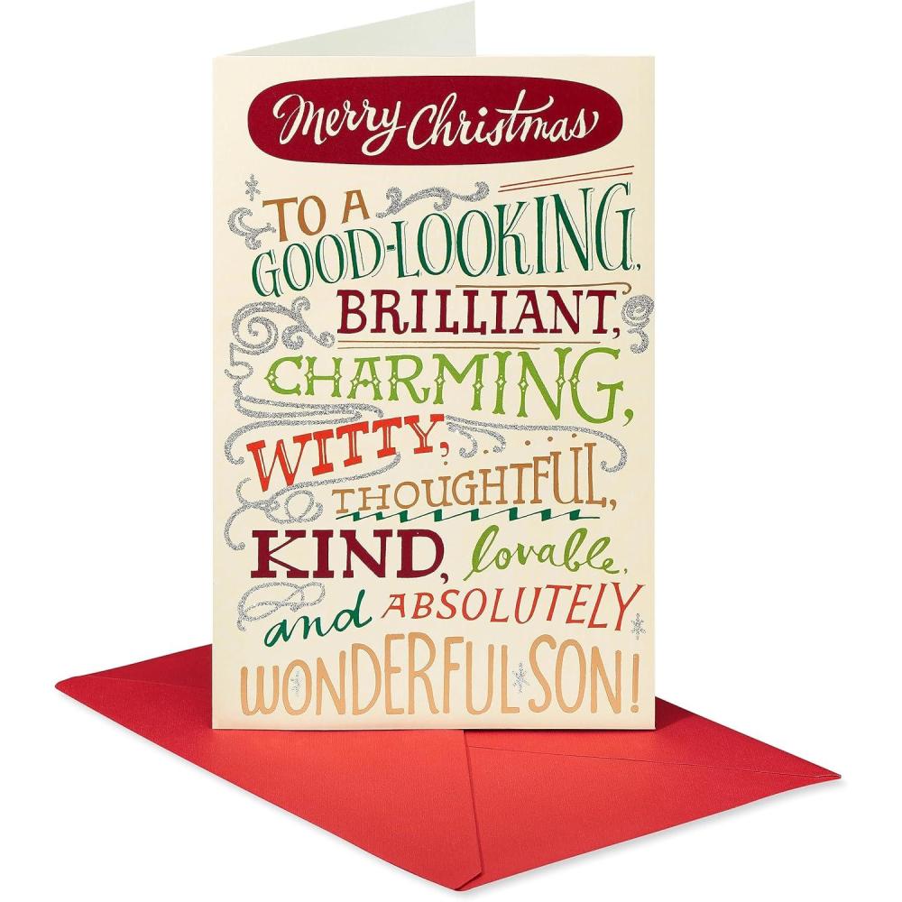 imageAmerican Greetings Pop Up Christmas Card for Son Great GuyWonderful Traits