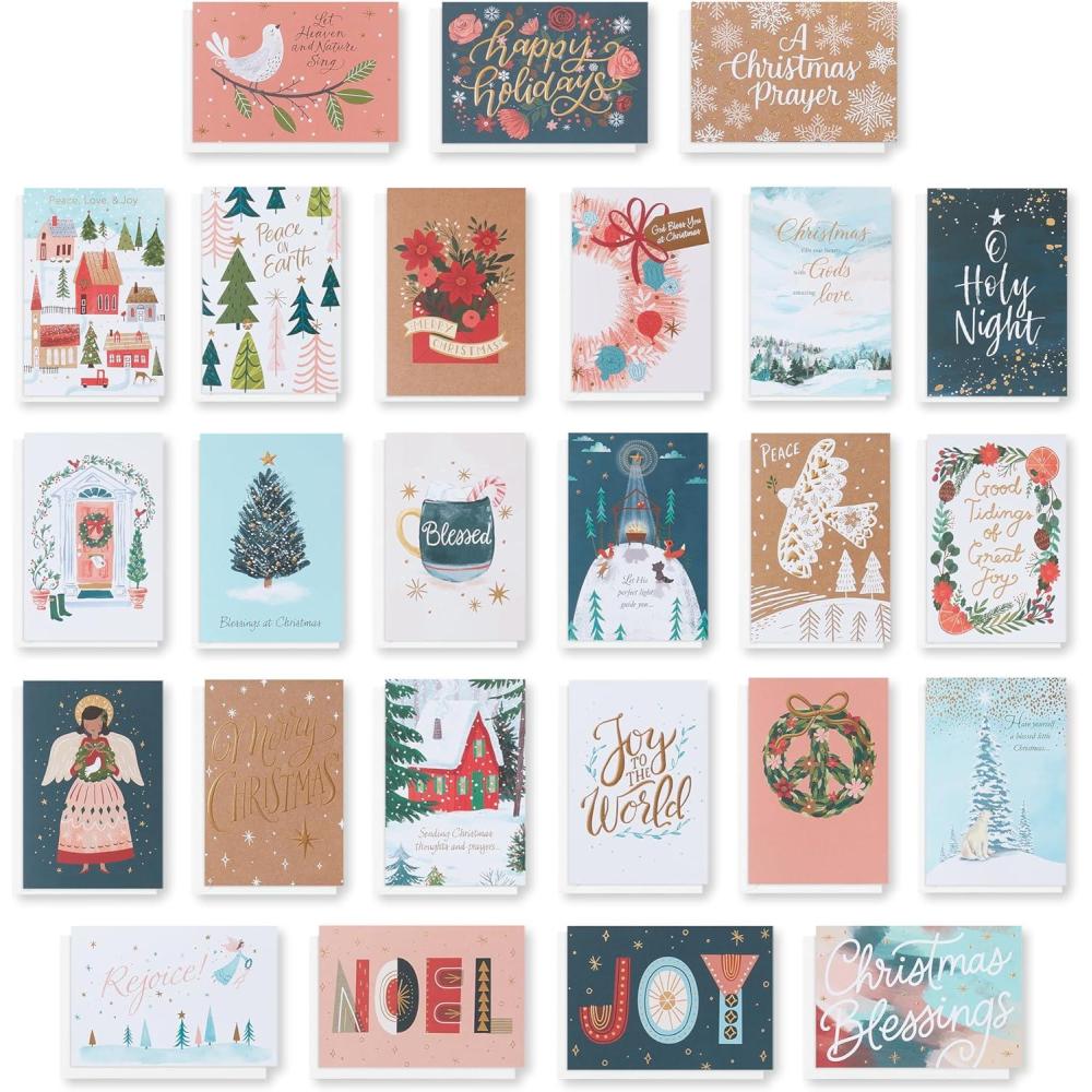imageAmerican Greetings Religious Christmas Cards with Envelopes Traditional Designs 25CountLIGHT RELIGIOUS XMAS 25 BNDL