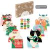 American Greetings 12 ct. Twelve Days of Christmas Countdown, Advent Calendar Mini Note Cards for Kids with Envelopes and Sticker Seals (12 Days of Christmas)(XMAS ALLISON BLACK CB 10CT)