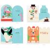 American Greetings 12 ct. Twelve Days of Christmas Countdown, Advent Calendar Mini Note Cards for Kids with Envelopes and Sticker Seals (12 Days of Christmas)(XMAS ALLISON BLACK CB 10CT)