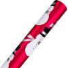 American Greetings 30 sq. ft. Reversible Foil Christmas Wrapping Paper, Snowmen (1 Roll, 30 in. x 144 in.)(SR3030SQ FR XM SNOWMEN ON RED)