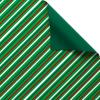 American Greetings 30 sq. ft. Reversible Foil Christmas Wrapping Paper, Snowmen (1 Roll, 30 in. x 144 in.)(SR3060SQ PR FSC GRN RED STRIPE)
