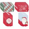 American Greetings 4 ct. Assorted Christmas Gift Card Holder Mini Treat Bags (Cocoa, Snowman, Christmas Tree, Gingerbread House)(GCH XM RED GRN PILLOW BOX 24CT)