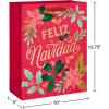 American Greetings 60 sq. ft. Alegria Paz Christmas Wrapping Paper, Florals (1 Roll, 30 in. x 288 in.)(MD LG XM LA ROSA BAG BNDL 4CT)