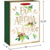 American Greetings 60 sq. ft. Alegria Paz Christmas Wrapping Paper, Florals (1 Roll, 30 in. x 288 in.)(MD LG XM LA ROSA BAG BNDL 4CT)