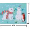 American Greetings Blank Christmas Thank You Cards, Winter Animals (25-Count)