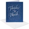 American Greetings Blank Christmas Thank You Cards with Envelopes, Blue and Silver Winter Design (25-Count)