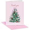 American Greetings Blank Trendy Christmas Thank You Cards with Envelopes and Sticker Seals, Woodland Creatures (25 Count)(XMAS FEM TY 25CT)