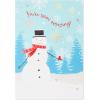 American Greetings Christmas Card (Warmest Wishes To You)(Honeycomb Snowman)