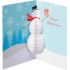 American Greetings Christmas Card (Warmest Wishes To You)(Honeycomb Snowman)