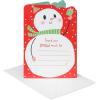 American Greetings Christmas Thank You Cards from Kid, I’m So Lucky Checklist (6-Count)(Snowman)